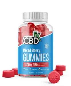 CBDfx, Original Mixed Berry CBD Gummies, Broad Spectrum THC-Free, 60ct, 1500mg CBD